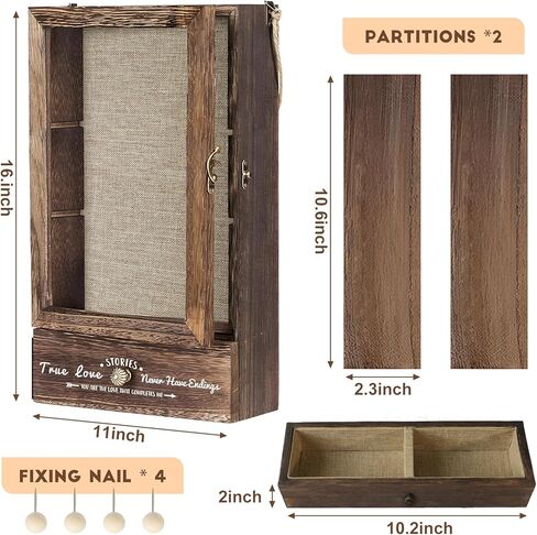 Shadow Box Frame 11X16, Large Shadow Box Display Case with Removable Shelves and Drawers, Brown Memory Boxes for Bridal Shower Gifts, Wedding Gifts for Couples 2024 in Kuwait