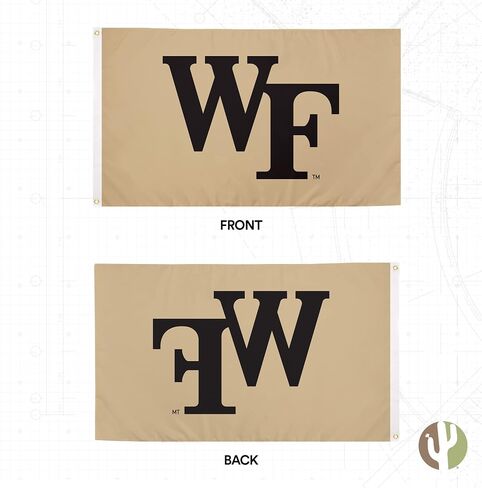 Desert Cactus Wake Forest University Flag Demon Deacons Flags Banners 100% Polyester Indoor Outdoor 3x5 (Style 1) in Saudi Arabia