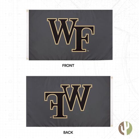 Desert Cactus Wake Forest University Flag Demon Deacons Flags Banners 100% Polyester Indoor Outdoor 3x5 (Style 1) in Saudi Arabia
