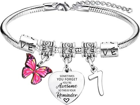 Nimteve Inspirational Bracelet Birthday Gifts for Women You Are Awesome Bracelet Birthday Bracelet Gifts for Mom Aunt Happy Birthday Bracelet for Friends Sister Daughter Granddaughter in Kuwait