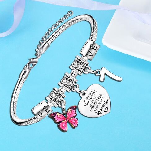 Nimteve Inspirational Bracelet Birthday Gifts for Women You Are Awesome Bracelet Birthday Bracelet Gifts for Mom Aunt Happy Birthday Bracelet for Friends Sister Daughter Granddaughter in Kuwait