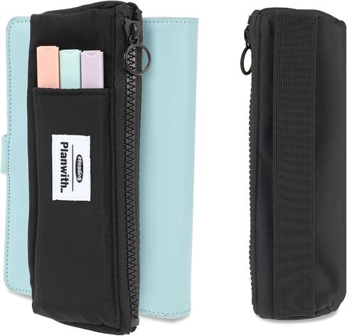 Pen Holder for Notebook Small Pen Holder with Zipper and Adjustable Elastic Band Slim Grey Pencil Case Journal Pen Holder Notebook Pen Holder for Hardcover,Notebooks,Books in Saudi Arabia