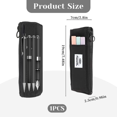 Pen Holder for Notebook Small Pen Holder with Zipper and Adjustable Elastic Band Slim Grey Pencil Case Journal Pen Holder Notebook Pen Holder for Hardcover,Notebooks,Books in Saudi Arabia