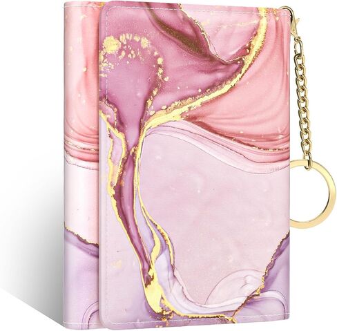 Nipichsha Womens Wallet, Small Credit Card Wallet for Women, Slim RFID Card Holder Wallet with 7 Card Slots & ID Window (Pink Gilt) in Kuwait