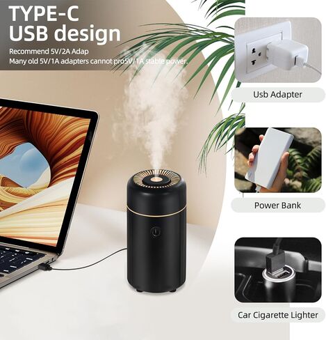 موزع روائح السيارة للزيوت العطرية، موزع مرطب هواء لرائحة السيارة USB، ناشر رائحة صغير صغير، مزيل رائحة الزيوت العطرية، ضوء متغير 7 ألوان، إيقاف تلقائي للسيارة، المنزل، السفر، غرفة النوم، المكتب. in Saudi Arabia