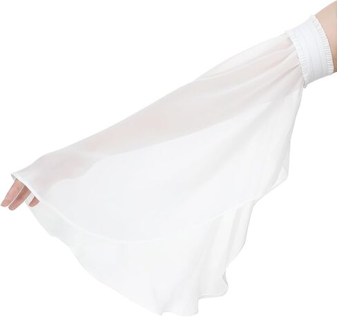 Victorian Long Tulle Gloves Chiffon Detachable Sleeves for Women Long Tulle Gloves Arm Cover in Saudi Arabia