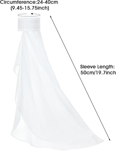 Victorian Long Tulle Gloves Chiffon Detachable Sleeves for Women Long Tulle Gloves Arm Cover in Saudi Arabia