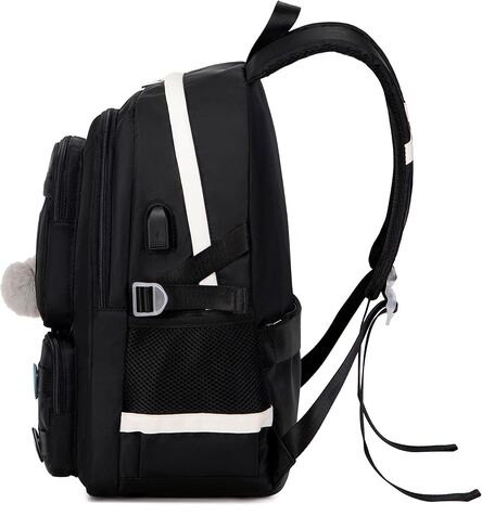 حقيبة ظهر نسائية أنيقة، حقيبة ظهر للكمبيوتر المحمول للفتيات، حقيبة نهارية كاجوال باللون الأسود in Kuwait