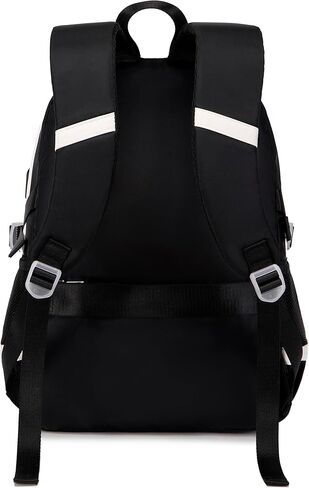 حقيبة ظهر نسائية أنيقة، حقيبة ظهر للكمبيوتر المحمول للفتيات، حقيبة نهارية كاجوال باللون الأسود in Kuwait