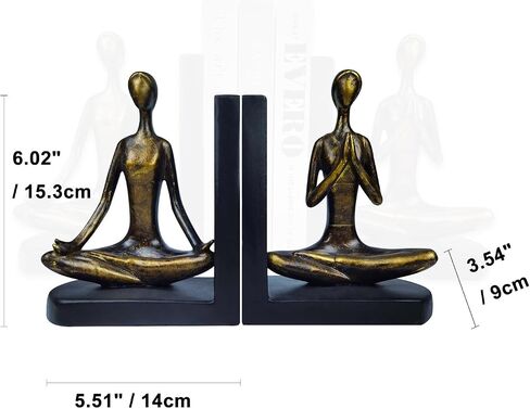 LIFFY Cat Decorative Bookends Decor Unique - Heavy Duty Book Holder, Modern Living Room Decor, Non Skid Bookshelf Stopper, Cute Book Ends for Shelves, Study, Office Desk, Vintage Decor in Kuwait
