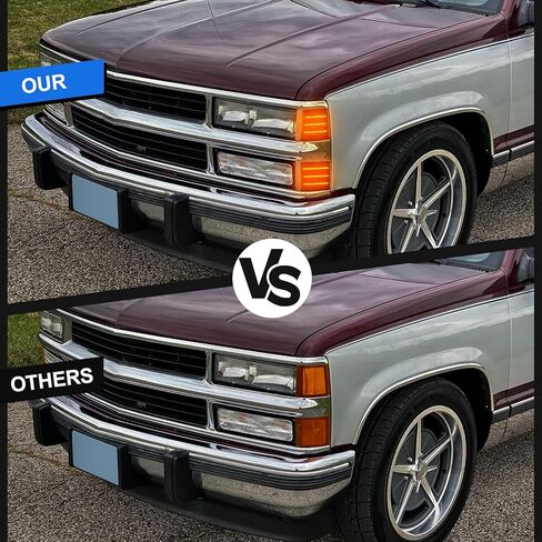 استبدال مصابيح إشارة الانعطاف الجانبية LED للزاوية الأمامية لـ 1994-1998 C10 Silverado / 1994-1998 C/K 1500 2500 3500 شاحنة بيك اب / 1994-1999 سوبربان / 1995-1999 تاهو in Kuwait