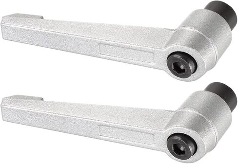 مقبض تثبيت قابل للتعديل من METALLIXITY (M8x72mm) قطعتين، مقبض مستوى سقاطة بزر ضغط أنثى معدني - لمعدات صناعة ماكينات المخرطة، فضي in Saudi Arabia