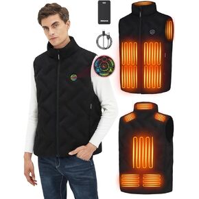 Men's and Women's Heated Vest with 16000mAh Battery Pack Heated Jacket for Men, Lightweight Waistcoats for Outdoor
