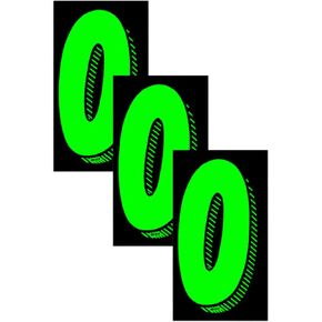 7 1/2 Green Chartreuse Pricing Numbers For Car Dealers 3 Dozen (# 0's)