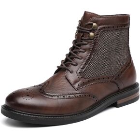 DECARSDZ Men's Fashion Lace-up Dress Casual Chukka Boots for Men Zipper Boot