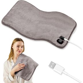 USB Heating Pad, Portable Travel Heat Pads for Car Airplane, 5V ＆ 3 Heat Settings, car Heating pad,Small Heating pad 16"x 12", Hot Therapy for Pain Relief Abdomen Cramps,Navy Blue