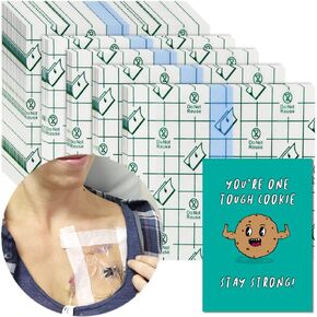 50pcs Showerproof Transparent Adhesive Film Dressings Clear Wound Bandages Protectors for Shower Tatoo Burns Abdominal C Section After Back Hip Knee Surgery 4 x 4 Inch