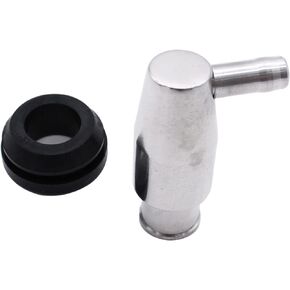 Polished Mini Billet Aluminum PCV 3/4" Valve And Grommet Fits 1.25" ID Holes