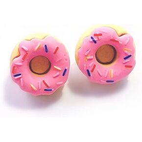Sweet Donut Stud Earrings Resin Donuts Cake Food Simulate Earrings for Women Jwelry