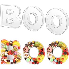 10" O or 0 Acrylic Clear Letter Charcuterie Box, Reusable Fillable Box, Decorative Serving Plates Display for Food, Display Alphabet Number Shaped Candy Tray for Party Birthday Anniversaries