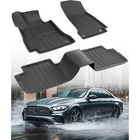 DiffCar® for Mercedes Benz E Class Floor Mats 2017-2023, All-Weather Custom Fit Car Accessories for Benz E-Class E300/ E320/ E400/ E350/ E63/ E550 (Not Suit for Coupe) Protection,Sedan Only