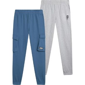AEROPOSTALE Boys Sweatpants - 2 Pack Performance Soft Fleece Jogger Pants with Side Pockets - Athletic Pants for Boys (8-20)