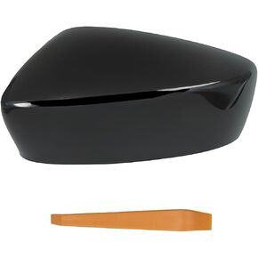 Left Driver Side Mirror Cover Cap Compatible with Mazda 3 M3 Axela 2017-2019 Glossy Black