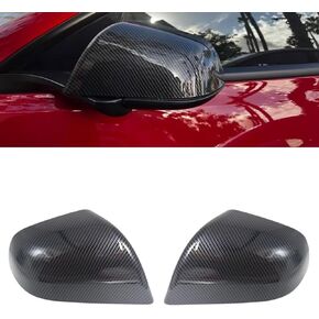 fit for Tesla Model 3 Rearview Mirror Covers, Tesla Model 3 Side Mirror Cover 2017-2024, Door Mirror Caps Trim/Car Mirror Accessories，Made of ABS Material (Bright Carbon Fiber Pattern)