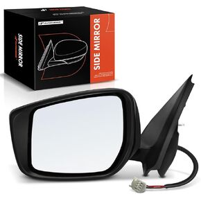 A-Premium Pair (2) Driver and Passenger Side Power Door Mirror - Compatible with Nissan Versa 2015 2016 2017 2018 2019 - Non-Heated Manual Folding Black Outside Rear View Mirror - Replace# 963019KK1A