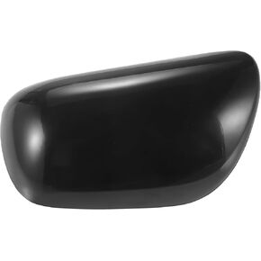 X AUTOHAUX Left Side Car Side Door Wing Mirror Cover Rear View Mirror Cap for Toyota Yaris 2008-2011 Gloss Black