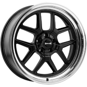 Ridler 610 Black Wheel with Matte Polished (17 x 9. inches /5 x 120 mm, 0 mm Offset)