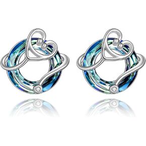 TOUPOP Nurse Gifts for Women Sterling Silver Stethoscope Stud Earrings Stethoscope Earrings with Circle Crystal Birthday Valentines Mothers Day Jewlery Gifts for Women Girls Nursing Doctor Medical Student Graduation