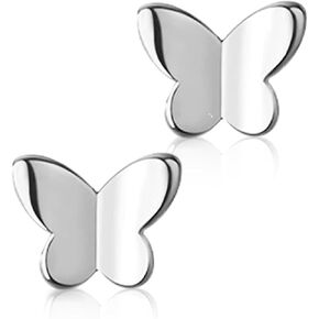 Silver Butterfly Earrings Sterling Silver Stud Tiny Cute Studs Hypoallergenic for Women Solid 925 Silver Jewelry Elegant Earings Cute Animals Stud Earrings for Preaent