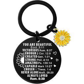 igvean Religious Gifts for Women Bible Verse Gift Keychain Inspirational Religious Christian Gifts for Femal Friends Christmas Stockings Stuffers for Women Adults
