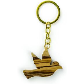 TREE OF LIFE REV. 22:14 Olive Wood Keychain, Catholic & Christian Religious Gift for Men & Women