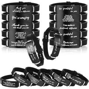 10 قطع من هدايا الشكر، سوار ملهم، هدايا تقدير كبيرة لزملاء العمل، هدايا ديكور، أساور من السيليكون، أساور تحفيزية قابلة للتعديل، هدية زميل العمل لمتطوعي المكتب والمدرس in Kuwait