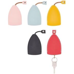 CRASPIRE 5pcs Car Key Case 5 Colors Creative Pull-Out Large-Capacity Car Key Case Cover PU Leather Protective Case Key Pendant Ornament Sleeve Bag