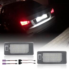 LED License Plate Lights Compatible with 1/3/5 Series X1/X3/X5/X6 M3/M5 1996-2023, for E82/88/90/91/92/39/60/93/70/71/72/46, for F22/23/30/31/32/36/33/10/11/48/25/26/15/16/80/83 Tag Light