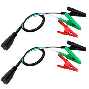 2-Pack HVAC Adaptor Cord, Three-Core American Crocodile Clip Power Cord, 120V AC Circuit, 14AWG Adapter Cord, Replacement for 69411, Rt250, Et300, and Et310 Digital Equipment