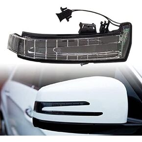 GSRECY Indicator Signal Light Compatible with Mercedes A B C CLA GLA GLK Class W204 W212 W221 W176 W246 X204 W218 LED Side Mirror Marker Turn Signal Light Lens Yellow Light (Right & Left)