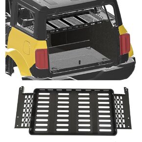 Tray Interior Storage Rear Cargo Rack Luggage Carrier Compatible with 2021-2024 Ford Bronco 4 Door Hardtops (Excluding Softtop or Sport) in Kuwait