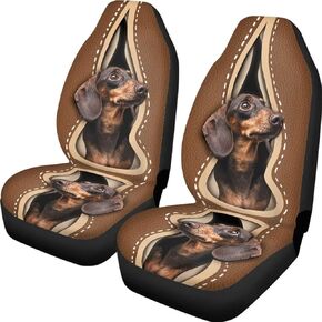 Blue Heeler Australian Cattle Dog Pattern Universal Fit Car Front Seat Cover Set of 2 Car Interior Accessories, Front Auto Seat Cover for Car Truck Van SUV