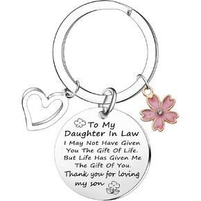 Daughter in Law Gifts Daughter in Law Birthday Gifts for Daughter in Law Keychain Daughter-in-Law Gifts for Daughter in Law Wedding Gifts Daughter Gifts Future Daughter in Law Gifts from Mother