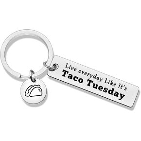 Taco Lover Gifts Funny Inspiration Gifts Tacos Keychain Gifts Birthday Gifts for Friends Sister Graduation Gifts for Daughter Son Christmas Gifts for Bestie Cousin Keyring Taco Lover Gifts