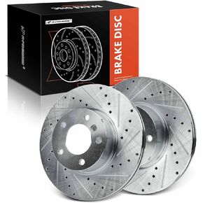 A-Premium 12.28 inch (312mm) Front Vented Disc Brake Rotors Compatible with Select BMW Models - 228i/230i/320i/328d/328i/330i/428i xDrive, 323i, 328i, 328xi, 428i, 328i/330i GT xDrive, 428i Gran Coupe