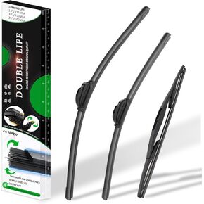 3 Wipers OEM Quality Premium All-Seasons double lifespan Wiper blades compatible with 2016-2021 Pilot， 26"+24"+14" for front and rear windshield