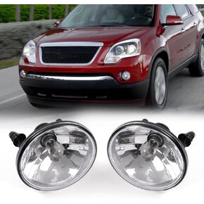 PIT66 Fog Lights Compatible with 07-14 Chevy Suburban Tahoe/08-10 Ford Explorer/07-13 Chevy Avalanche/07-12 GMC Acadia/10-13 Chevy Camaro w/Bulbs