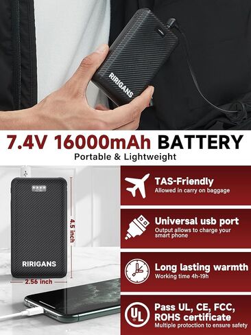 Men's and Women's Heated Vest with 16000mAh Battery Pack Heated Jacket for Men, Lightweight Waistcoats for Outdoor in Saudi Arabia