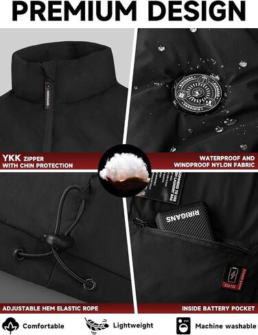 Men's and Women's Heated Vest with 16000mAh Battery Pack Heated Jacket for Men, Lightweight Waistcoats for Outdoor in Saudi Arabia