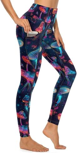 Women's High Waist Tummy Control Yoga Pants with Pockets Workout Leggings in Kuwait